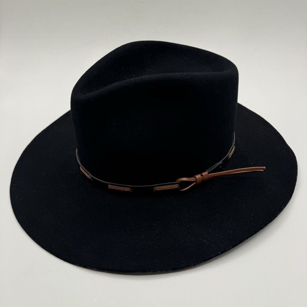 Stetson Stallion Collection Woodstock Black Pure Wool Felt Cowboy Hat Size 7